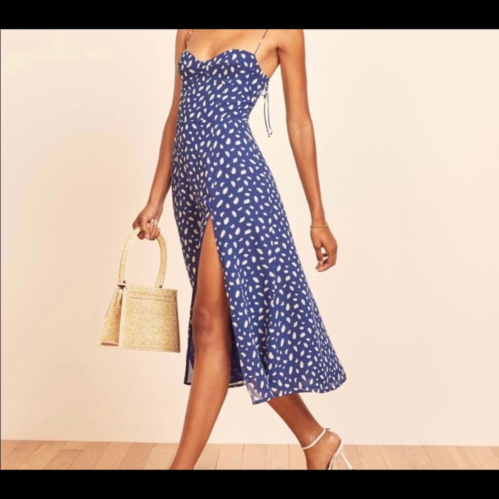 Reformation blue midi dress